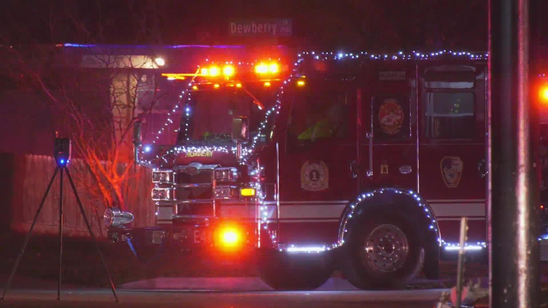 A firefighter with the Pasadena Fire Department is in the hospital with severe injuries after being struck by a hit-and-run driver Saturday night.