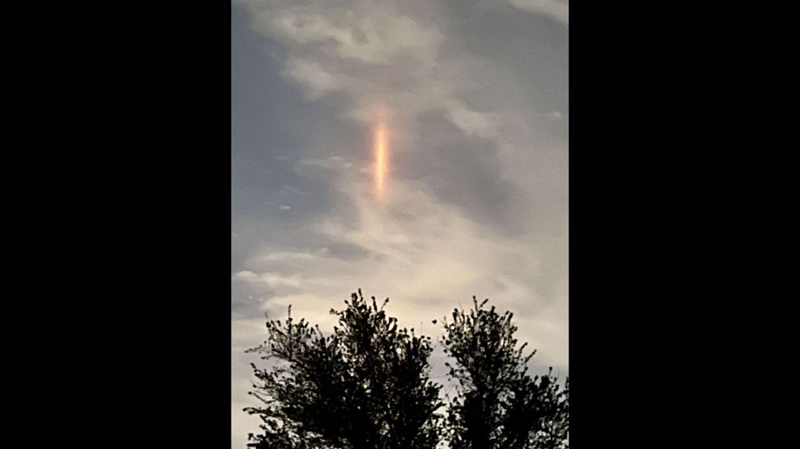 What was light in Houston, Texas sky?