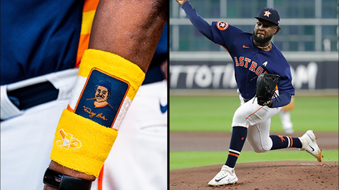 Why are Astros and Yankees wearing gold ribbons and wristbands?