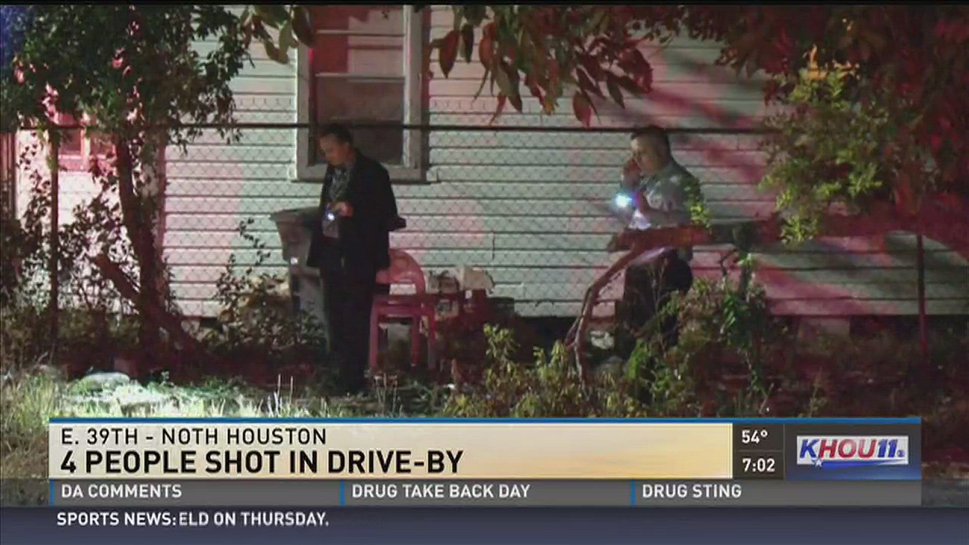 Four people injured in drive-by shooting in N. Houston | khou.com