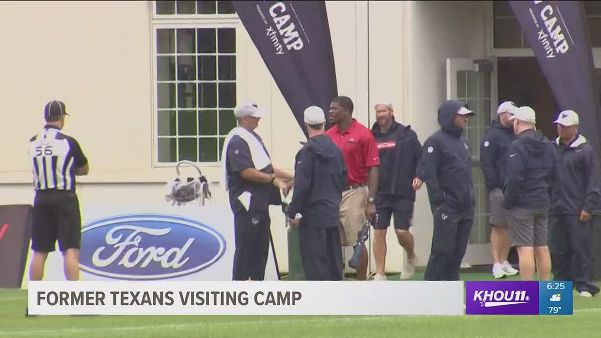 The Houston Texans got a visit from former Texans players during training camp on Saturday. The team is five days away from their first preseason game.