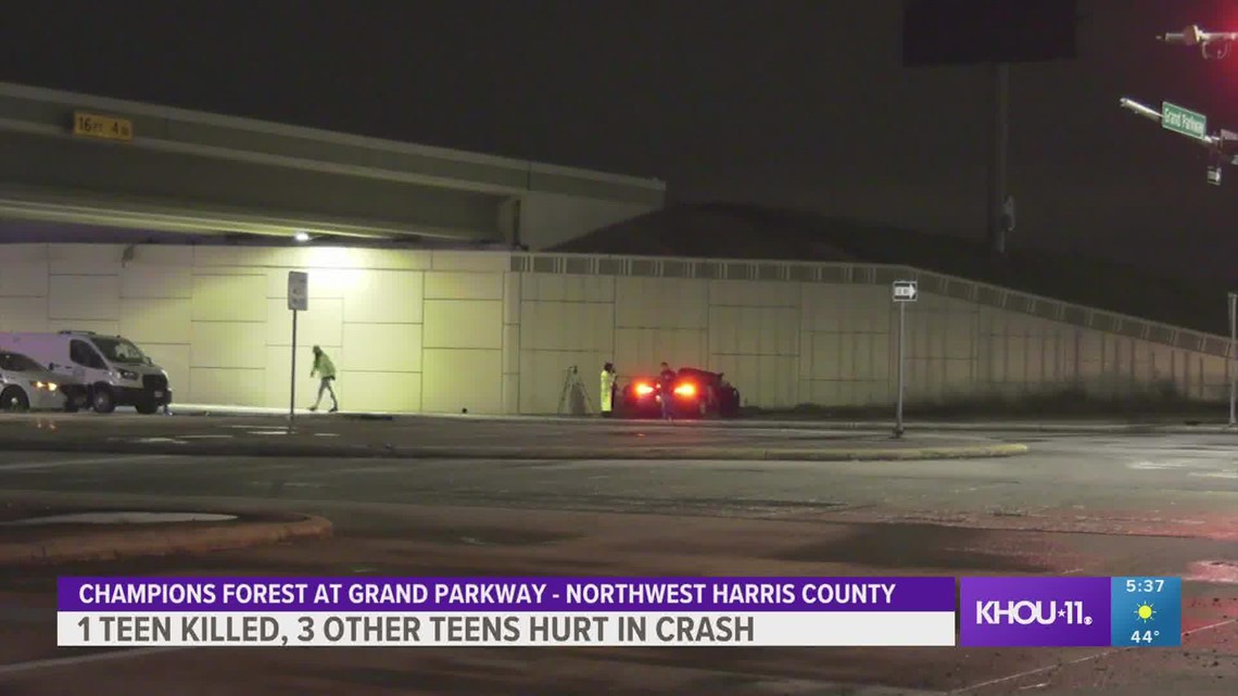 1 teen killed, 3 other hurt in crash in northwest Harris County | khou.com