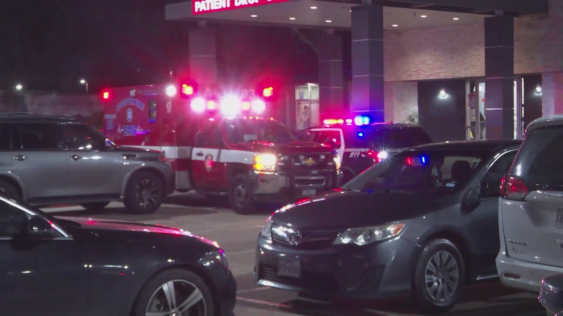 Four people were stabbed in the parking lot of an apartment complex in west Houston Monday night, according to the Houston Police Department.