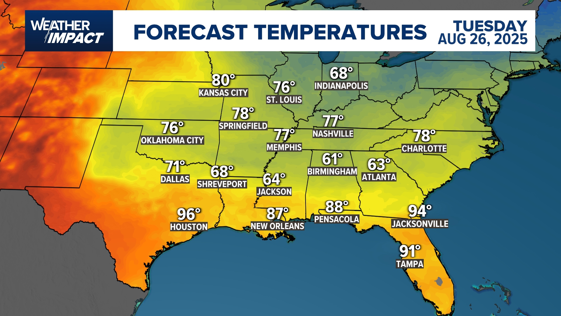 Rare August cold front may miss Houston while cooling much of the U.S ...