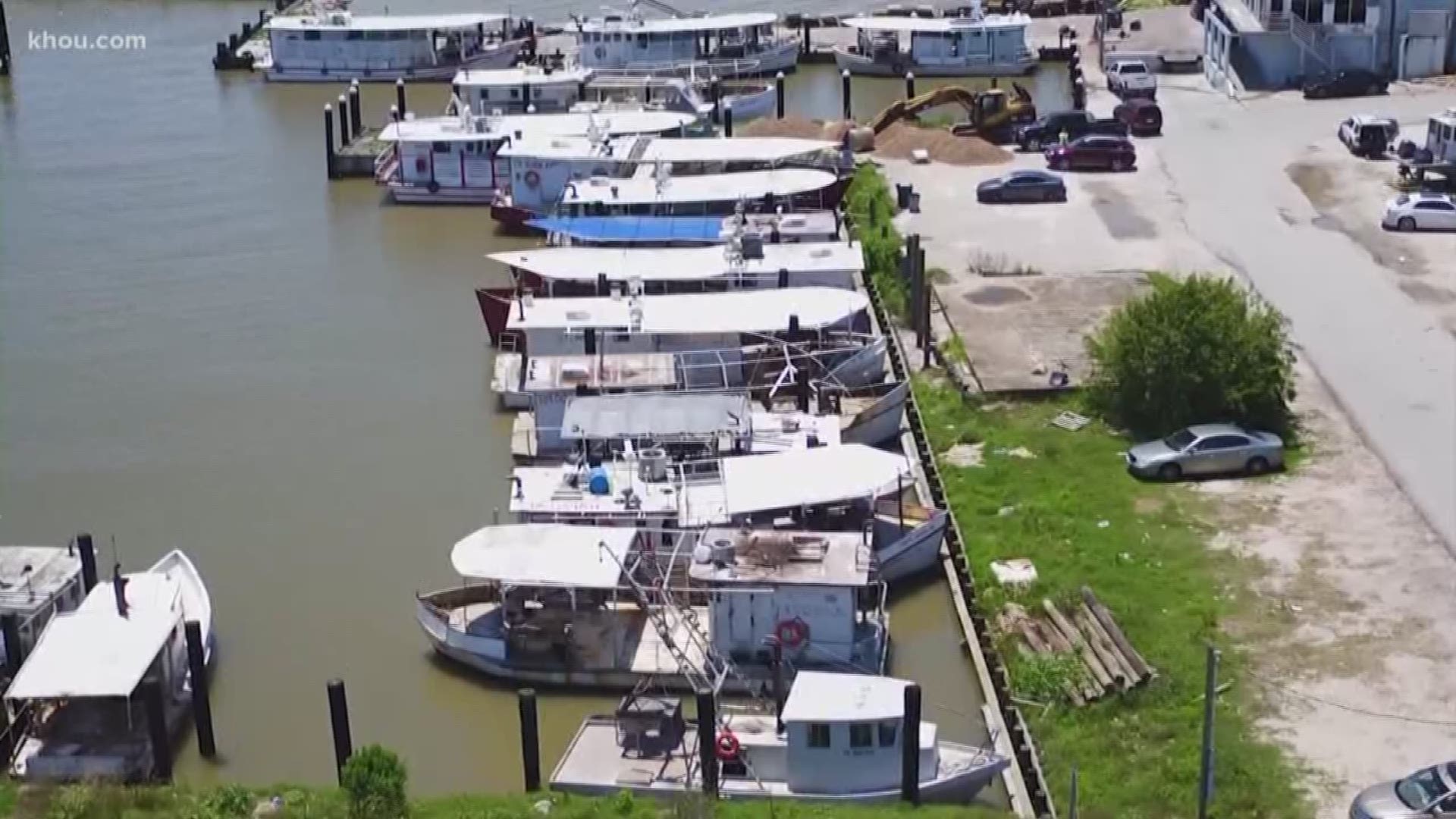 Officials have banned fishing in Galveston Bay after a barge and tanker collided sending chemicals into the water.