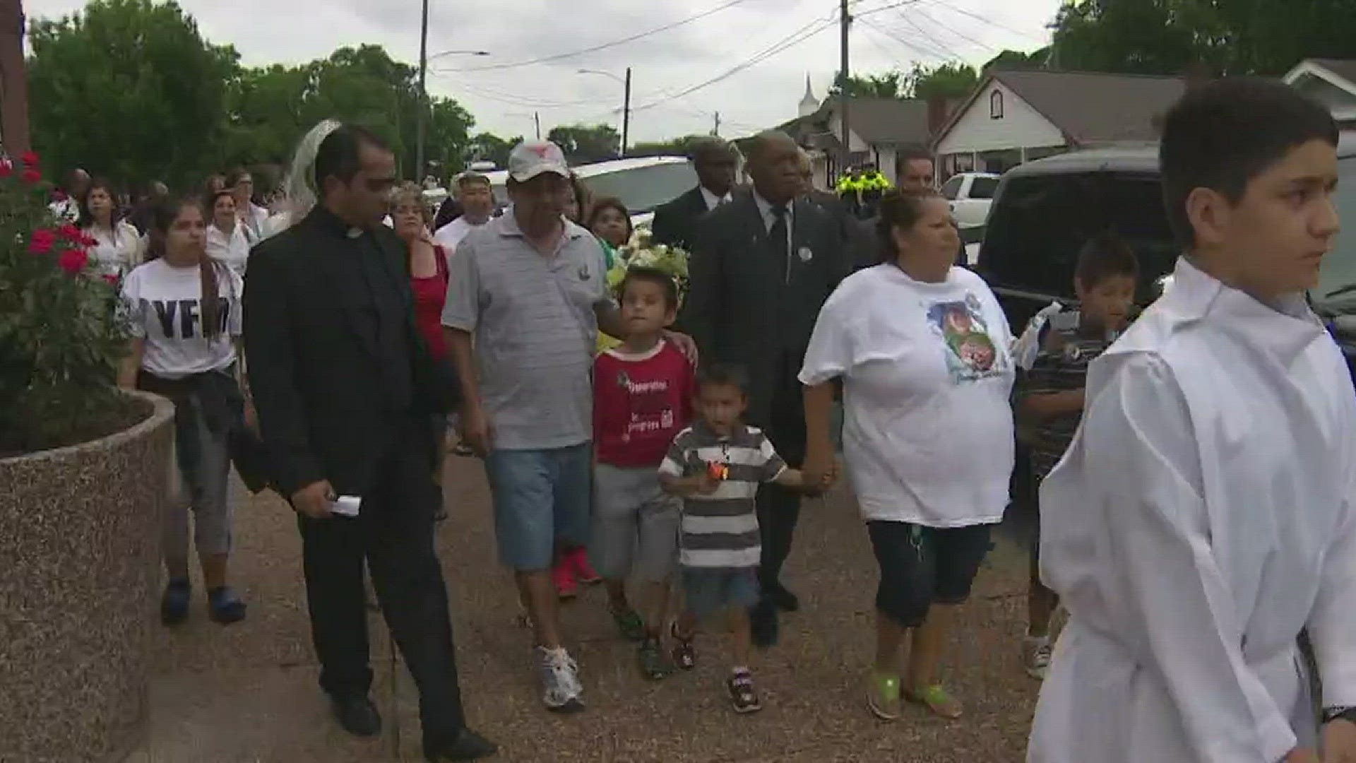 A vigil was held Wednesday evening to honor Josue Flores, an 11 year old boy who was killed while walking home from school one year ago.