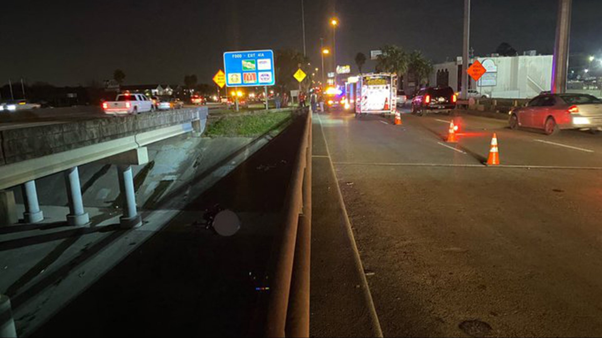 Man dies after being hit by SUV, falling over bridge on Gulf Freeway ...