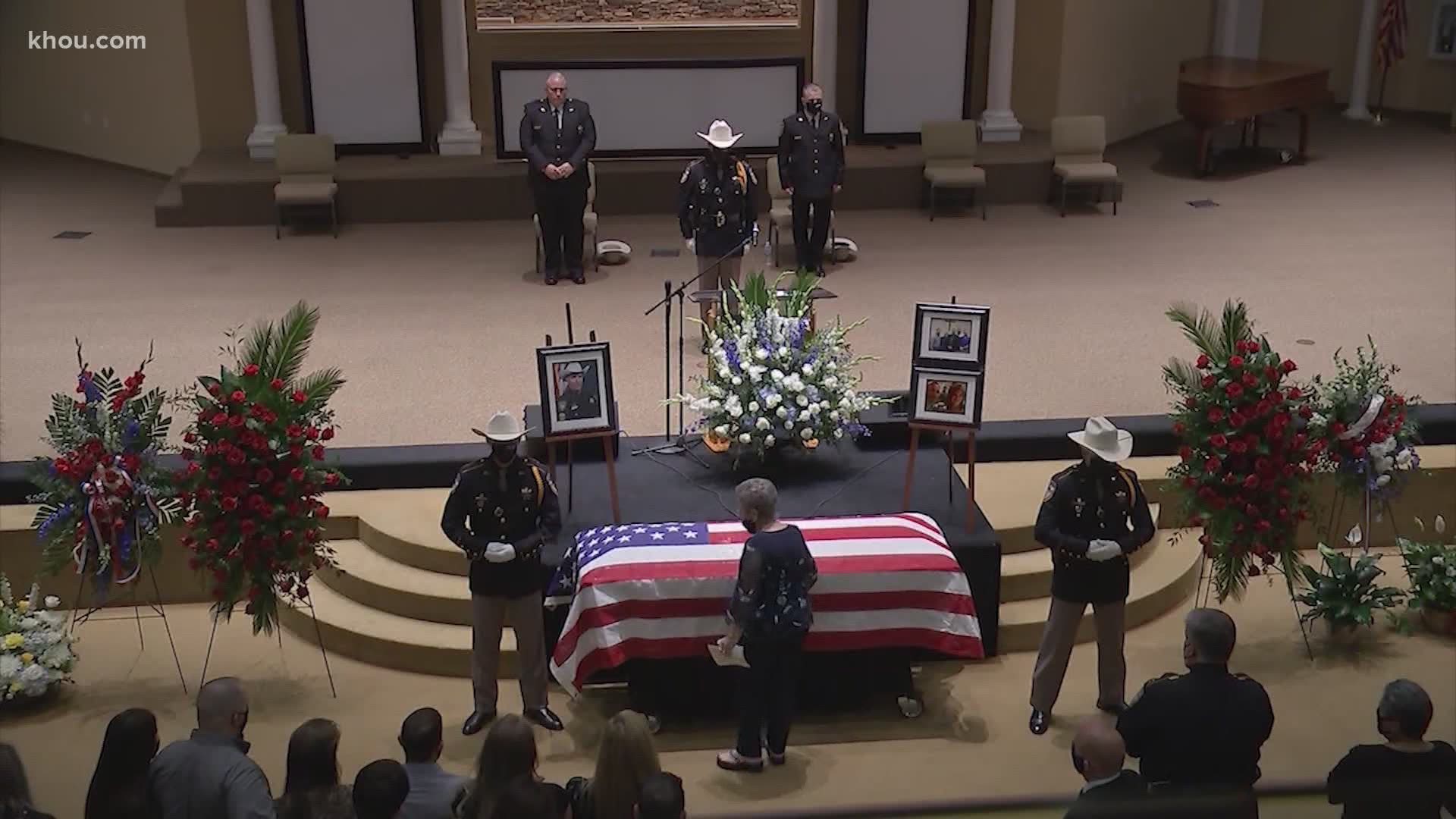 Harris County Deputy Sgt. Raymond Scholwinski was laid to rest Thursday in Humble after an emotional memorial service and End of Watch ceremony.