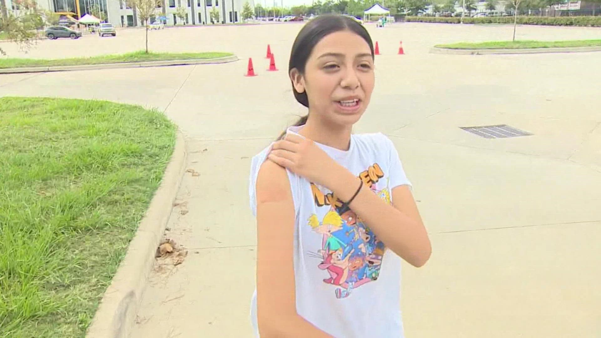 One student said seeing her mother suffer from COVID prompted her to get the vaccination.