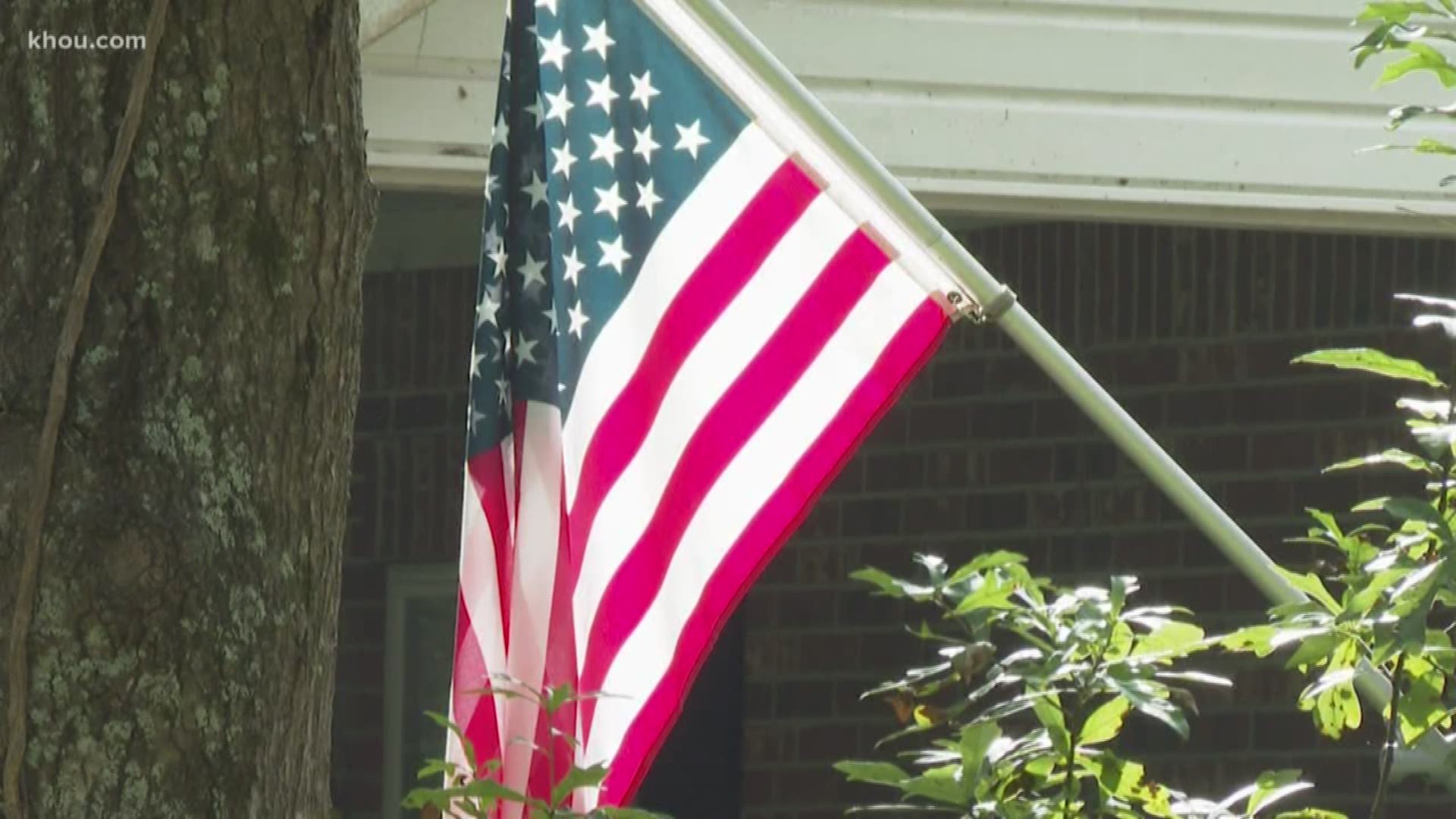 Fourth of July brings out the American spirit in all of us and one Baytown couple is showing their love for this country and the men in their lives who have served in the military in a simple but very special way.