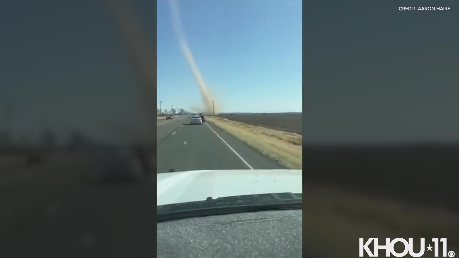 Check out this huge dust devil caught on camera near San Angelo, Texas!