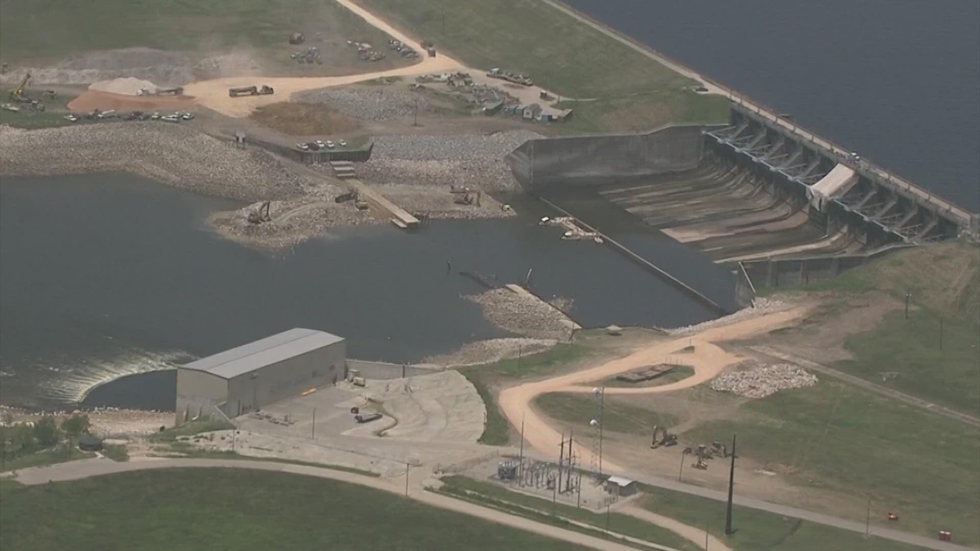 Officials said the dam should be able to handle a larger amount of water by Monday.