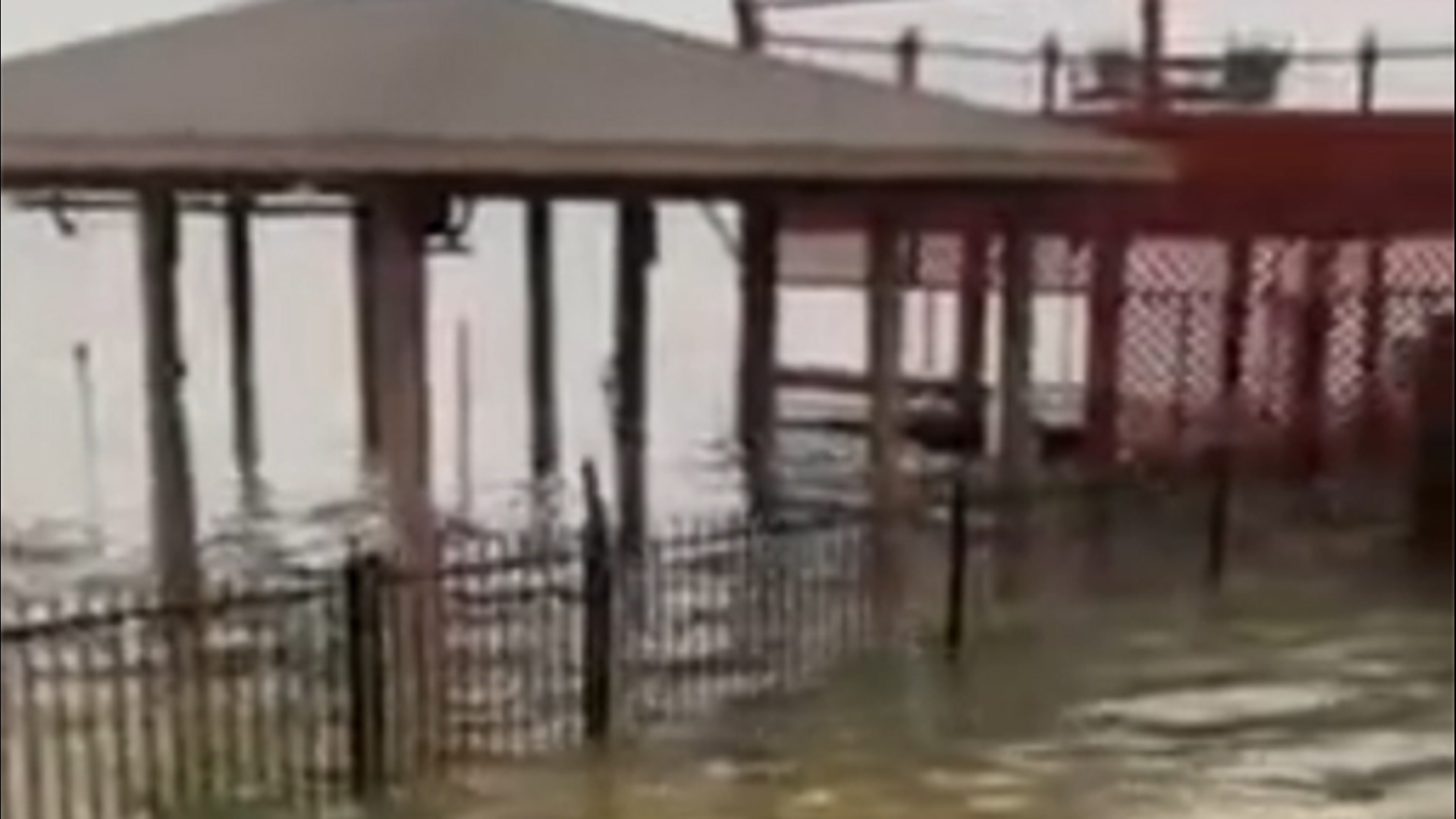 Tarri shared video from Lake Conroe with us as the water level was rising.  Lake Conroe was closed temporarily Thursday.