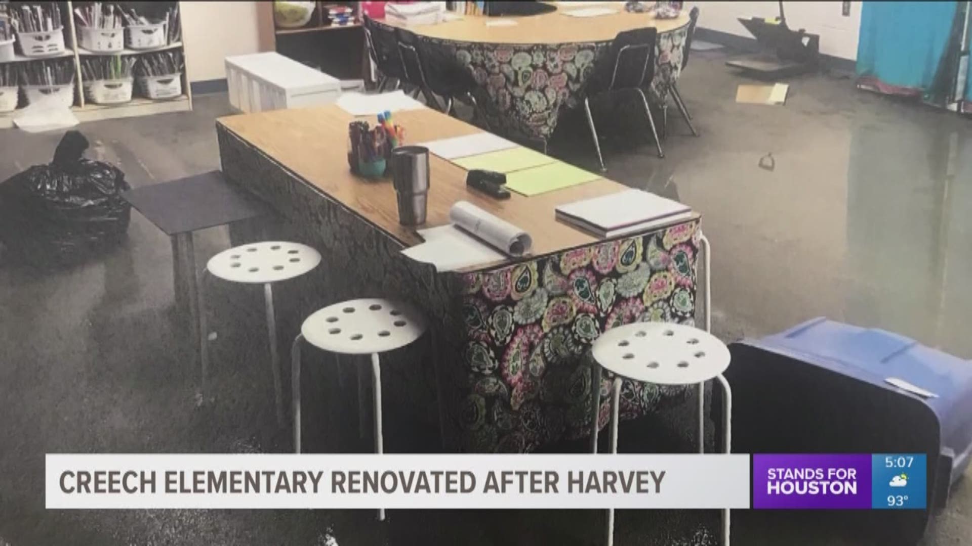 A Katy ISD school swamped by Harvey is finally reopening.