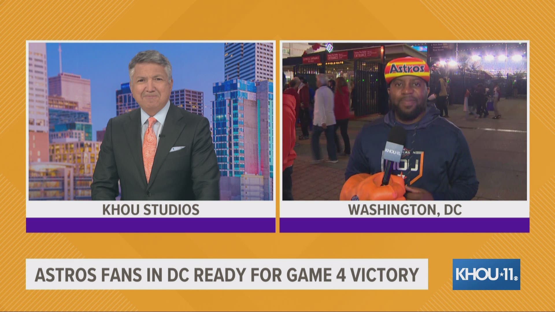 Houston Astros fans in Washington, D.C. were pumped before Game 4 of the World Series.