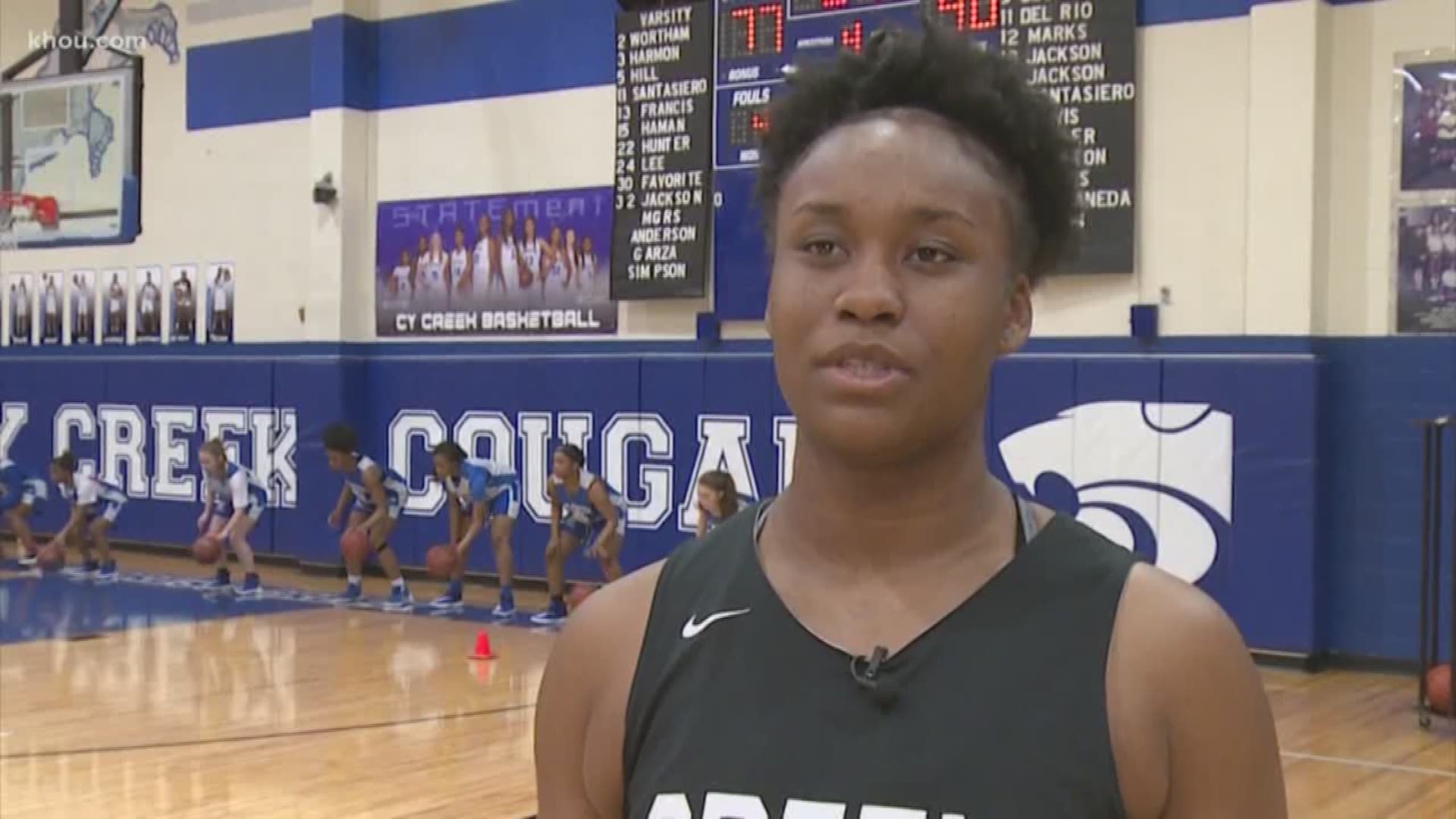 Taylor Jackson, who plays for the Cy Creek Cougars' undefeated girls' basketball team, is KHou 11's Athlete of the Week.