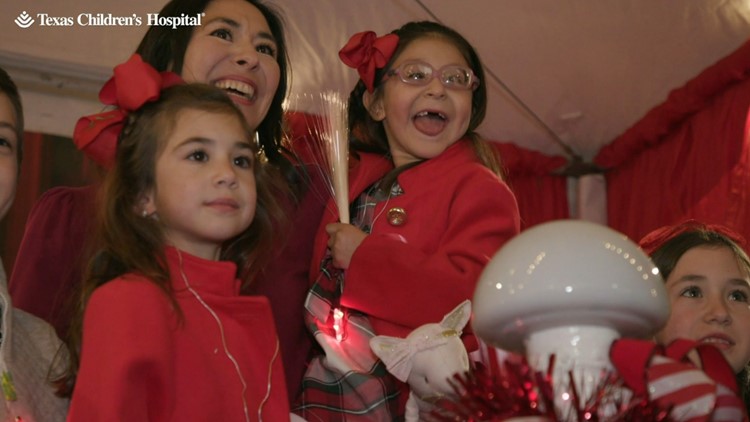 'You did it!' | 4-year-old TCH patient chosen to light the tree in The Woodlands
