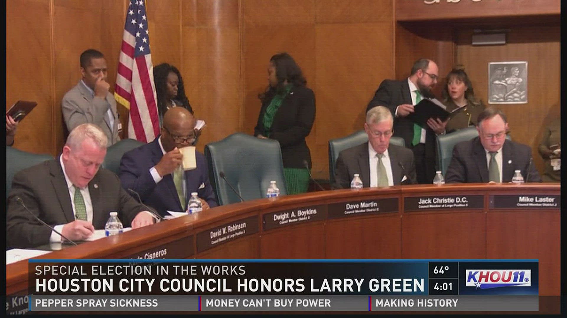 A special election will be held for councilman Larry Green, who dies Tuesday.