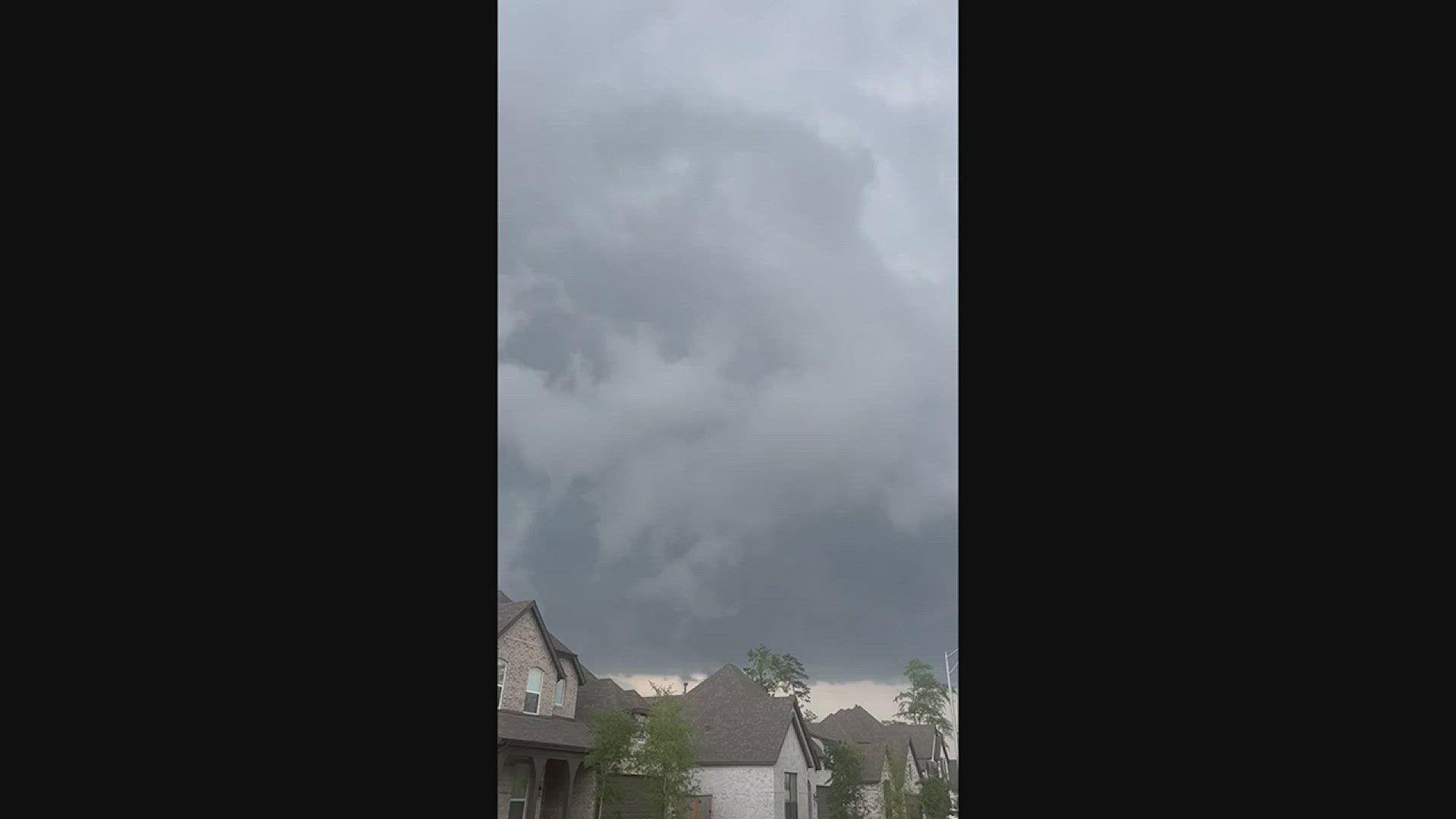 KHOU 11 News viewer Nicholas Baca sent us this video of dark storm clouds over Conroe Tuesday afternoon.