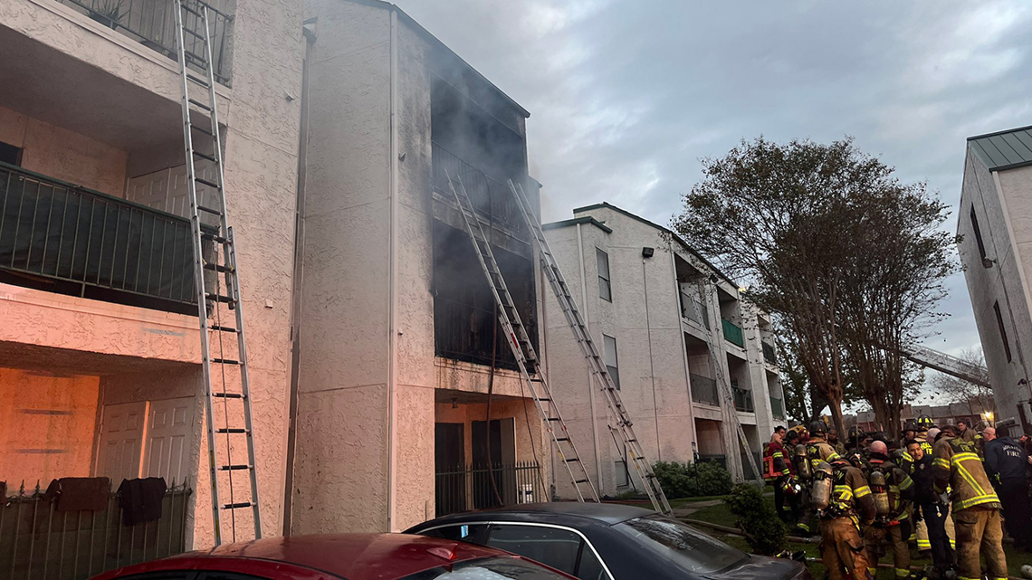 4 people rescued after fire breaks out at apartments near NRG Stadium ...
