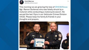'Heartbroken by your loss Romo' | Condolences pour in for fallen HCSO Sgt. Ramon Gutierrez