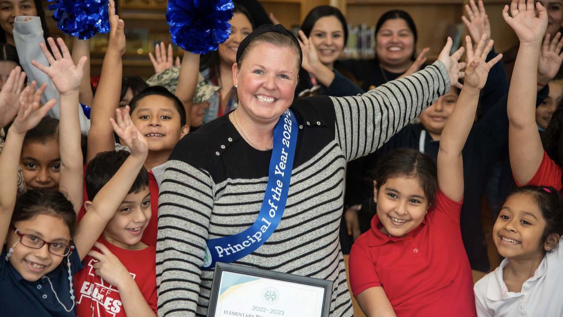 "The irony is not lost on me as I was at the banquet to be honored for being Principal of the Year almost exactly a year ago," Neff principal Amanda Wingard said.