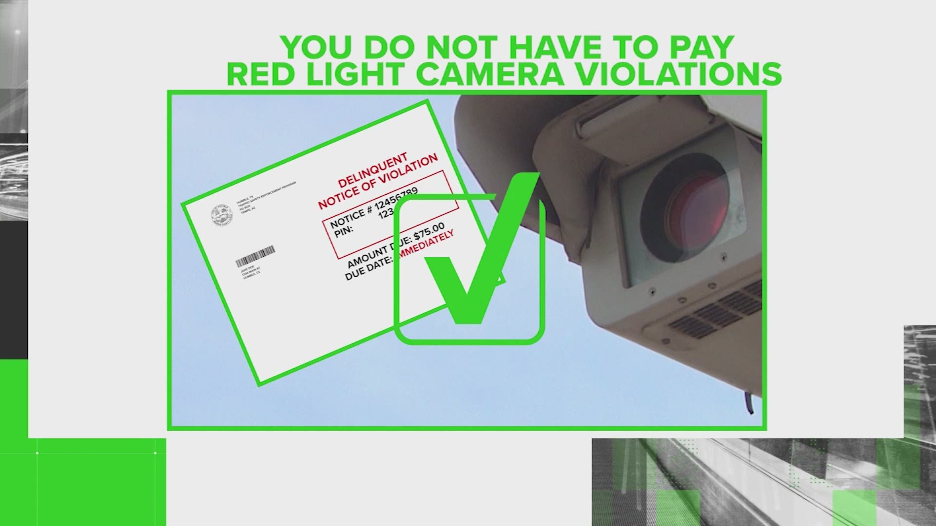 get out of red light camera ticket