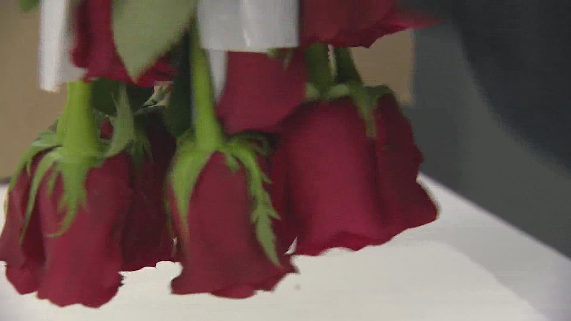 It's a busy week for customs agents at the airport where roses and other flowers are coming in from Ecuador, Colombia & Costa Rica just in time for Valentine's Day.