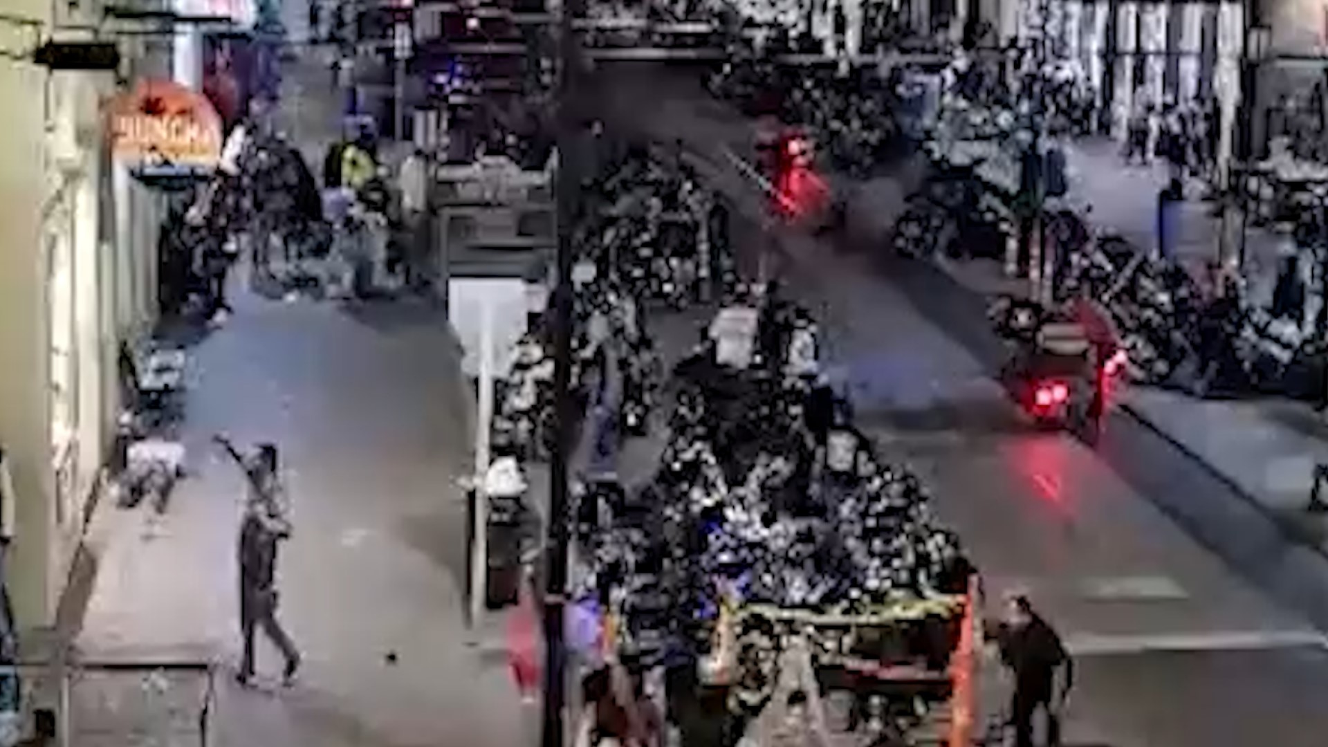 A viewer shared this video that captures some of the chaos after shots were fired injuring several people at the Lone Star Rally in Galveston Saturday, Nov. 4, 2023.