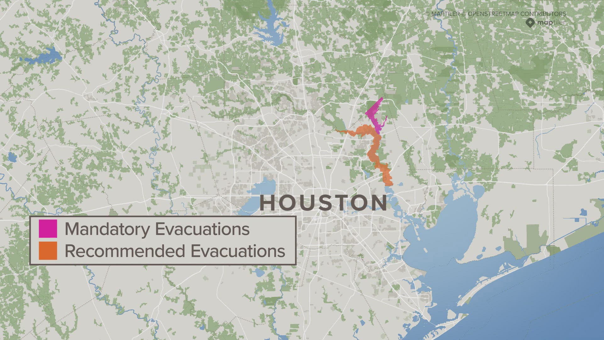 KHOU 11's Shern-Min Chow has an update oon mandatory and voluntary evacuations across the county.