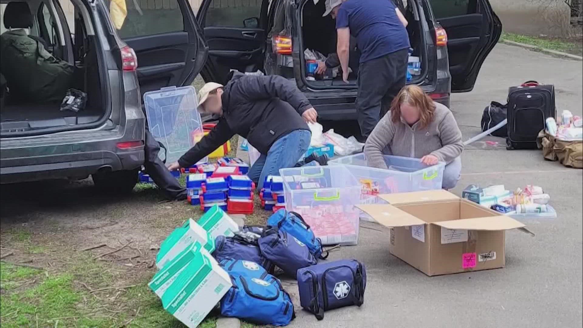 A group of volunteers from Houston is on the ground in Ukraine passing out medical supplies.