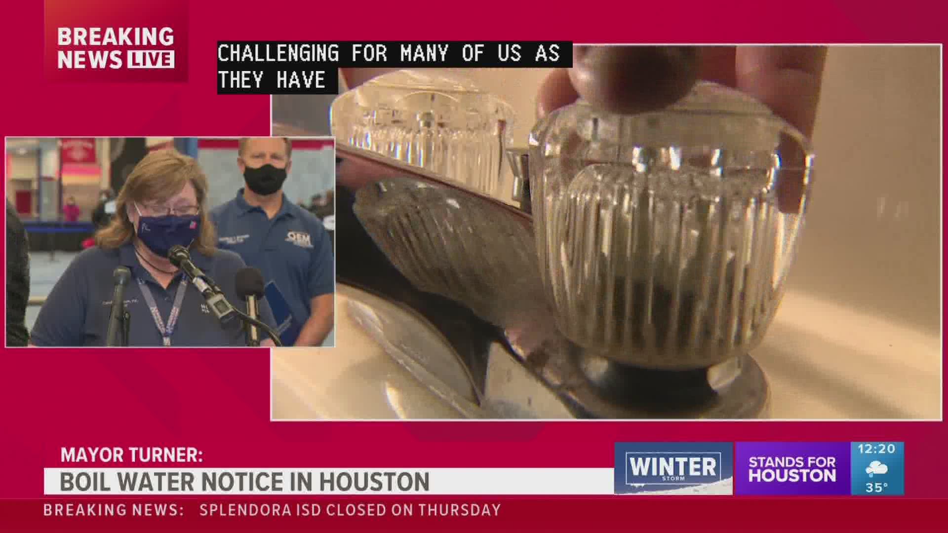 City officials gave an update on the boil water notice for the City of Houston.