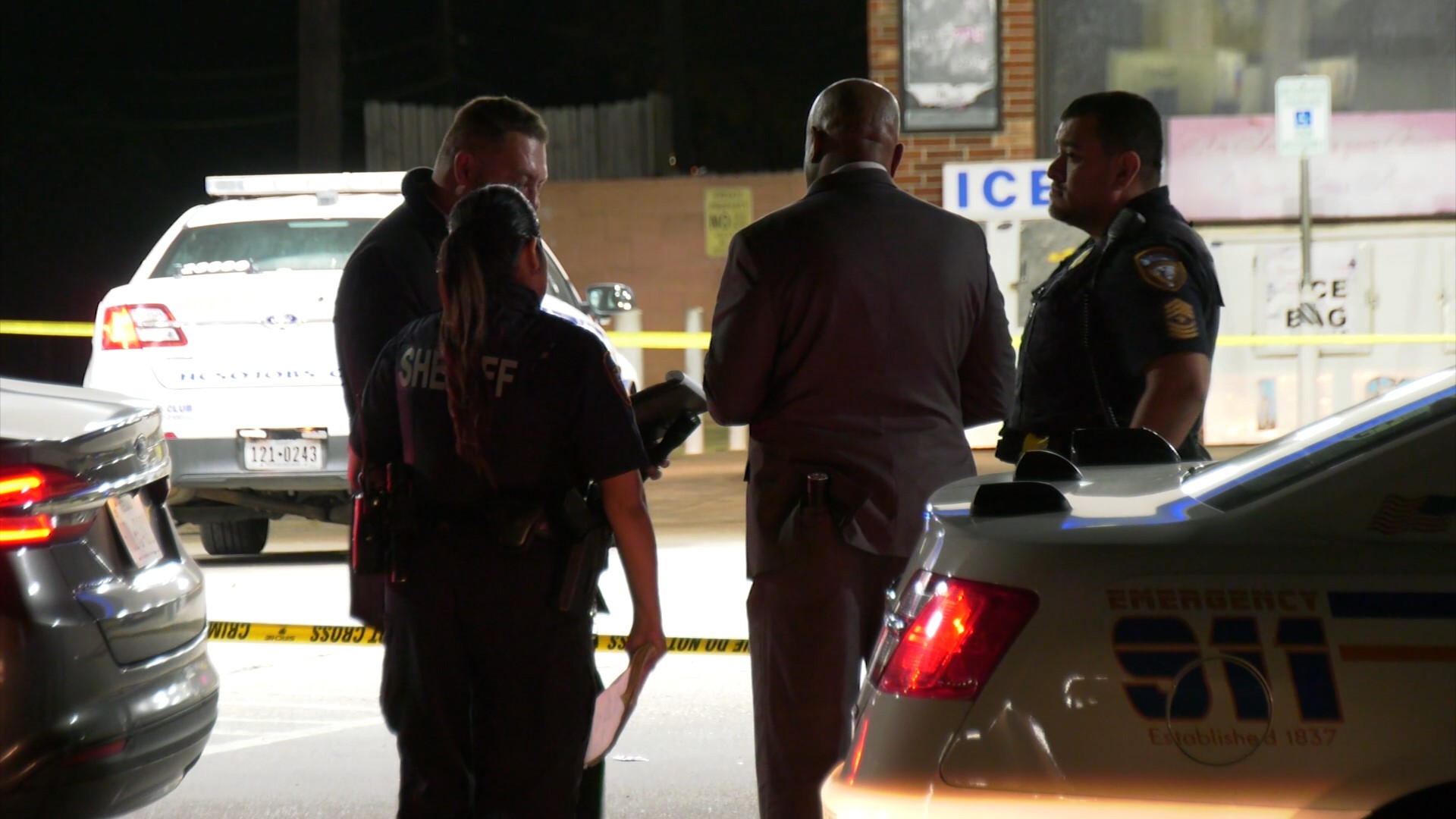 Deputies found the man lying on the ground at a nearby gas station with a single gunshot wound.