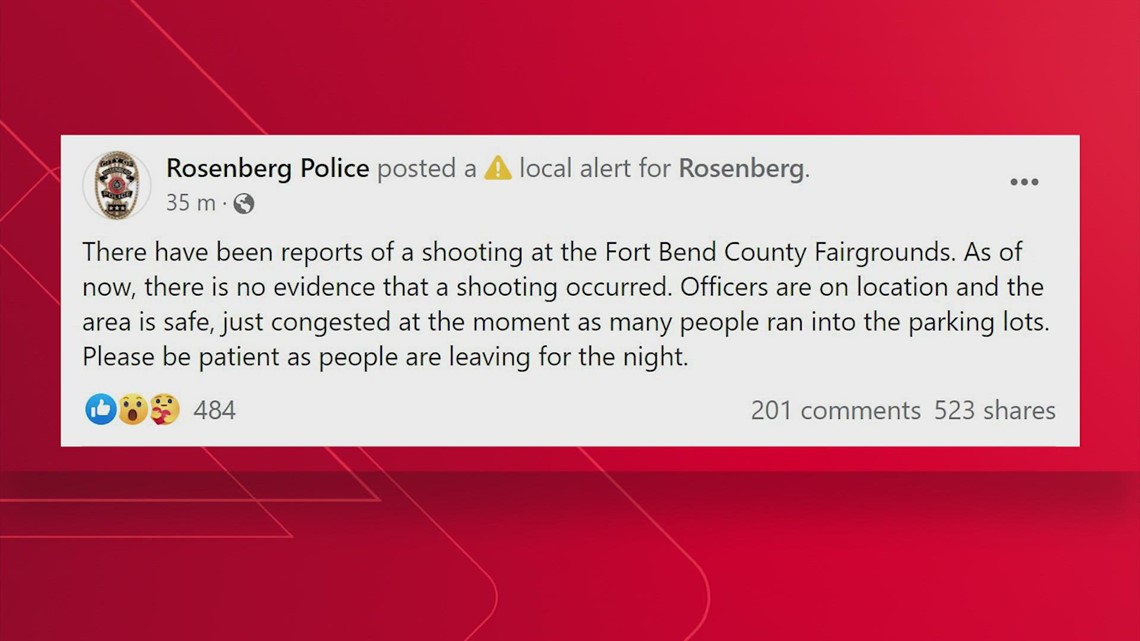 Video shows crowd leaving Fort Bend Co. Fair after police say there was a false shooting report