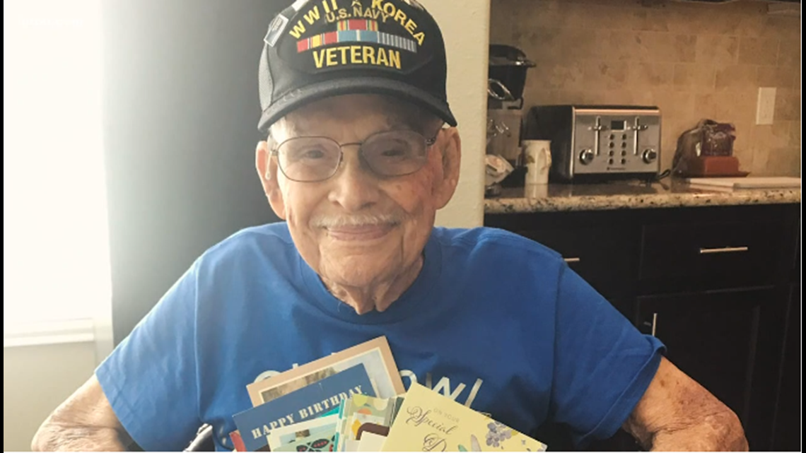 Neighbors surprise 100-year-old Navy veteran with birthday parade