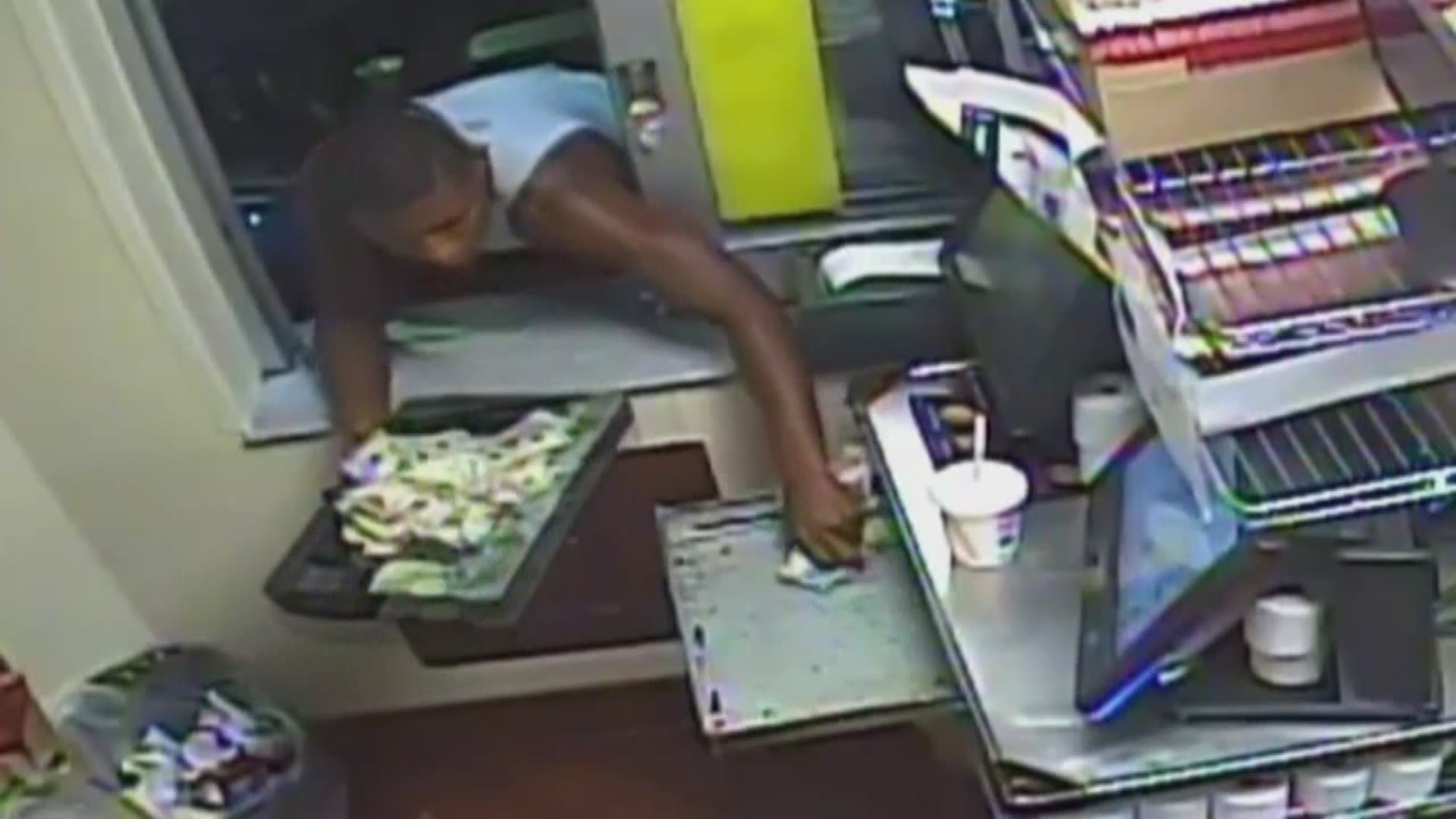 Caught On Camera Man Steals Cash From Mcdonalds Drive Thru Window