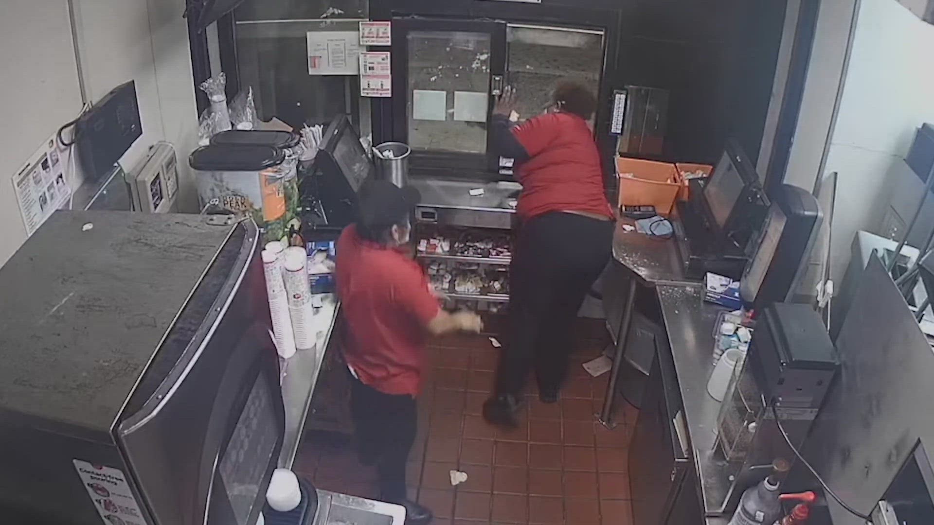 The employee who was caught on camera firing a gun at the family was charged two years ago, but we're just now seeing the video thanks to a pending lawsuit.