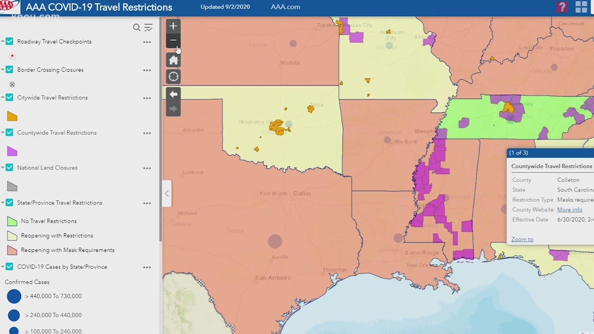 AAA provides road map for trips during COVID-19 pandemic | khou.com