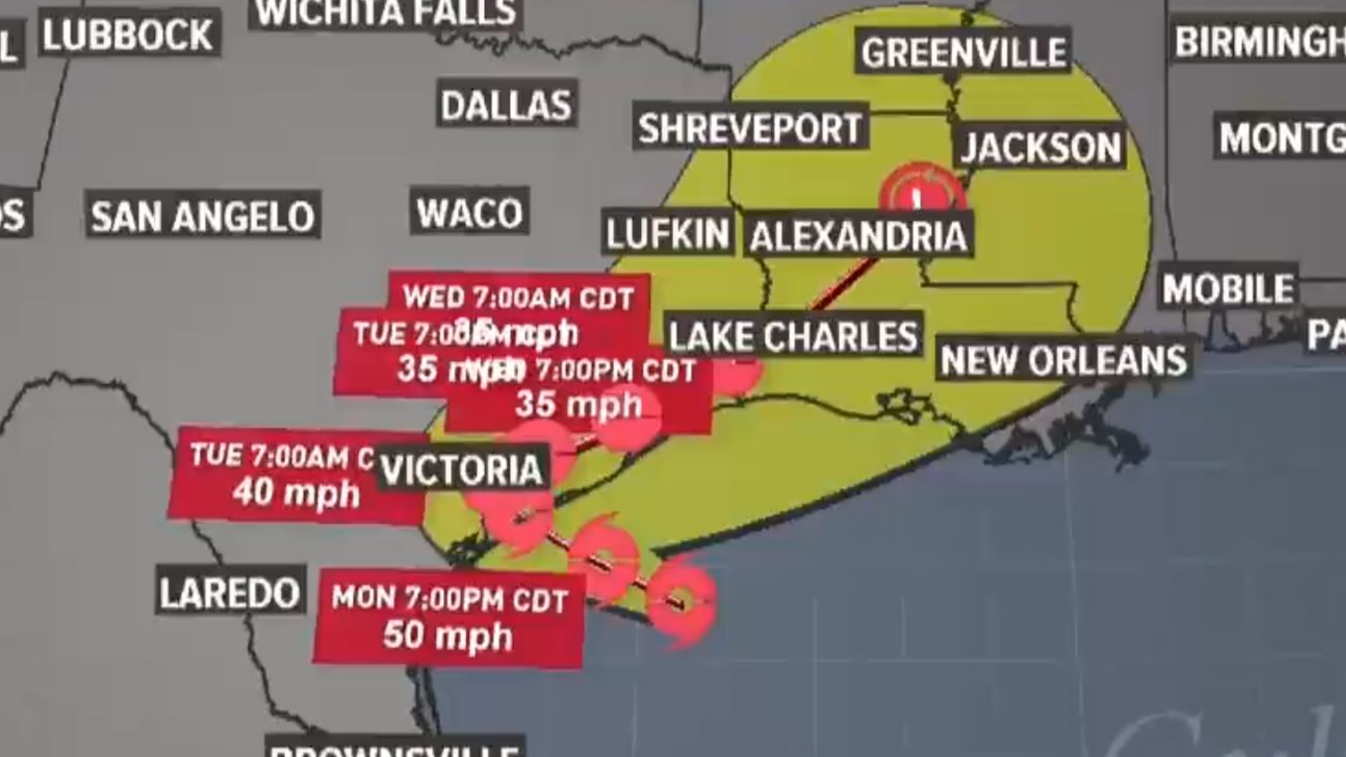 Tropical Storm Beta path and forecast models in Gulf of Mexico | khou.com