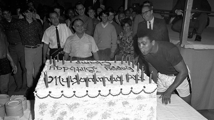 Strange but true: Muhammad Ali celebrates in Houston with heavyweight champ-sized birthday cake