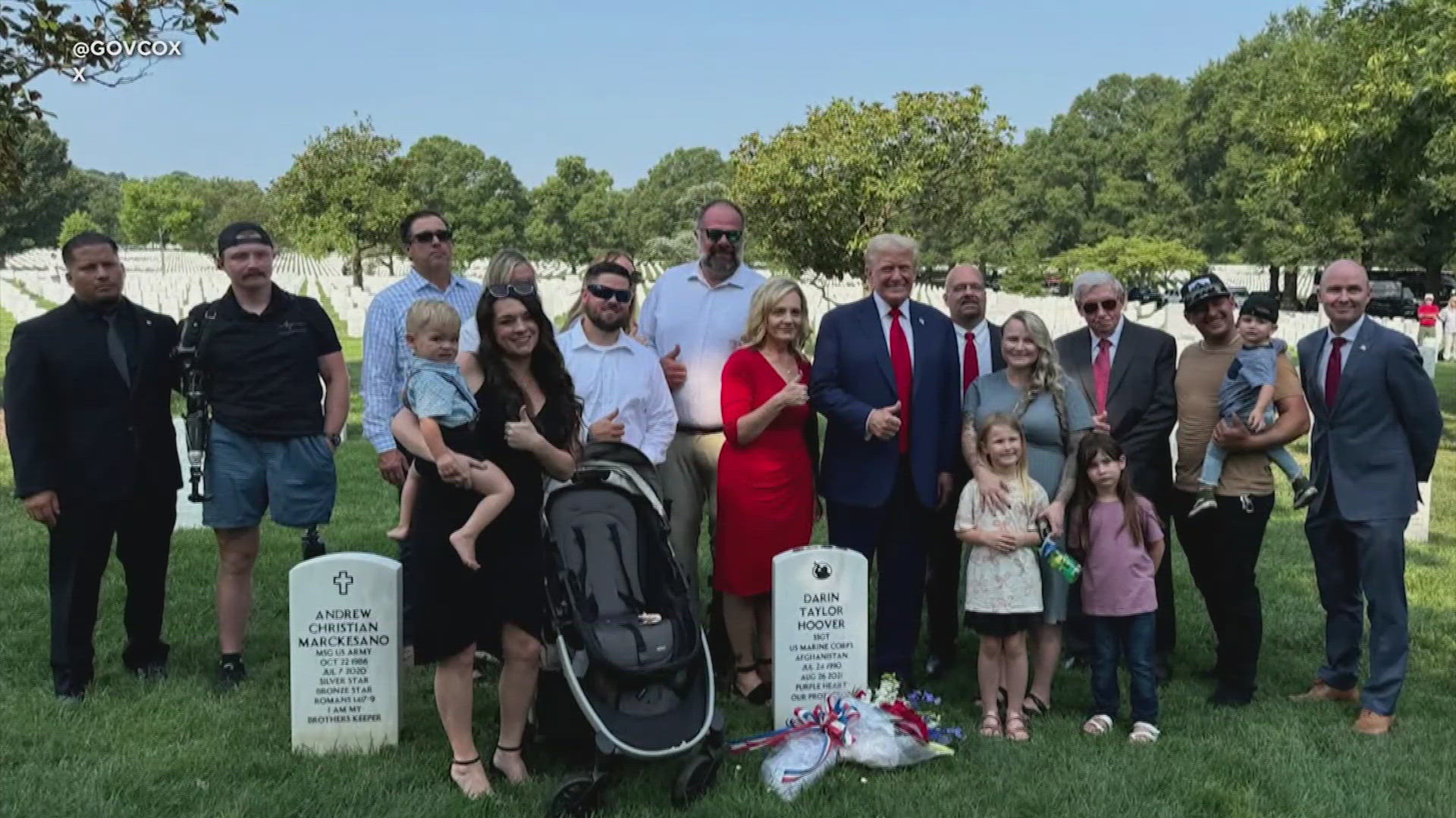 Federal law prohibits campaign or election-related activities within Army national military cemeteries.