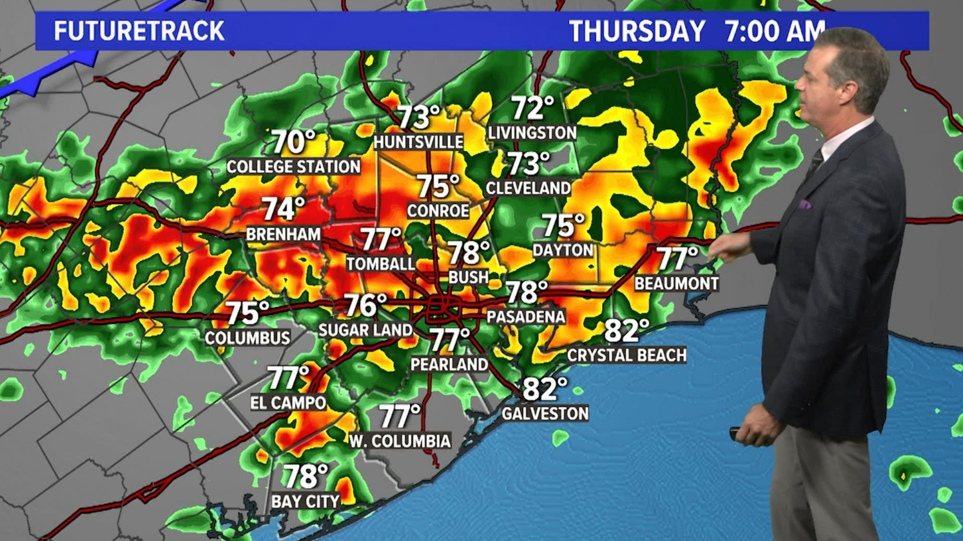 KHOU 11 Chief Meteorologist David Paul looks at the Houston weather at 6:30 p.m. on Wednesday, Oct. 4, 2023.