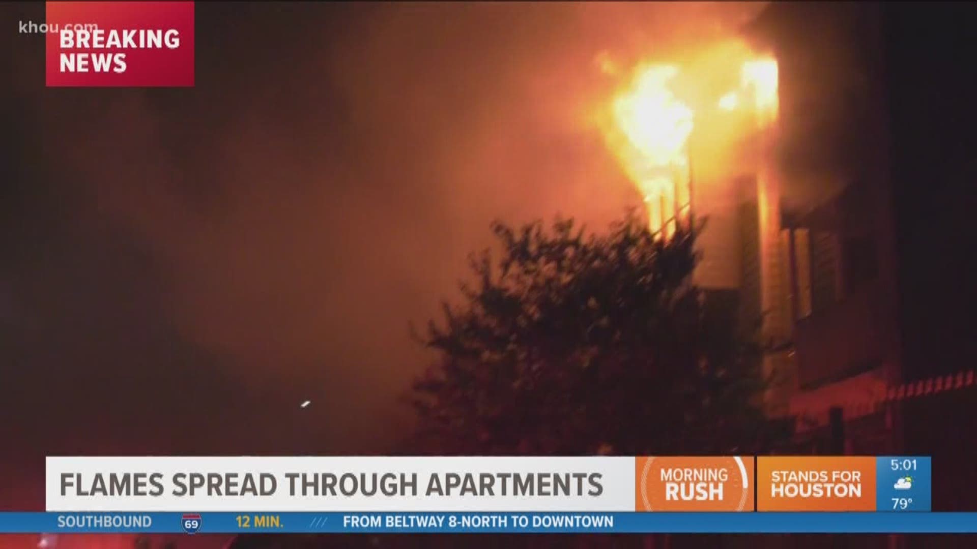 Residents got a terrifying wake-up call when an apartment fire in southwest spread to surrounding units overnight.