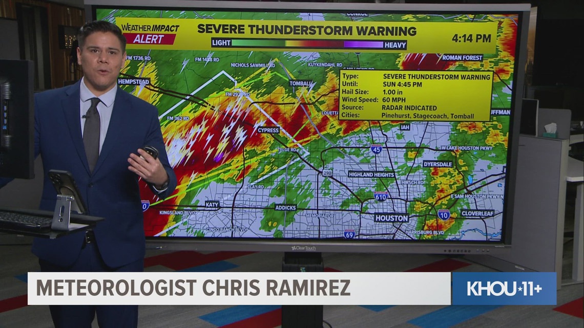 Houston weather update: Severe Thunderstorm Warning issued for NW ...