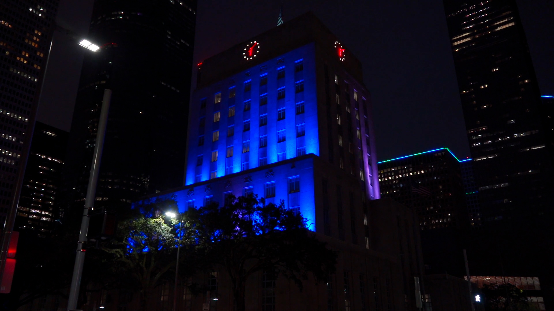 In a statement, Mayor Turner said buildings that can, will be lit blue and yellow, "symbolic of our solidarity with the Ukrainian people."