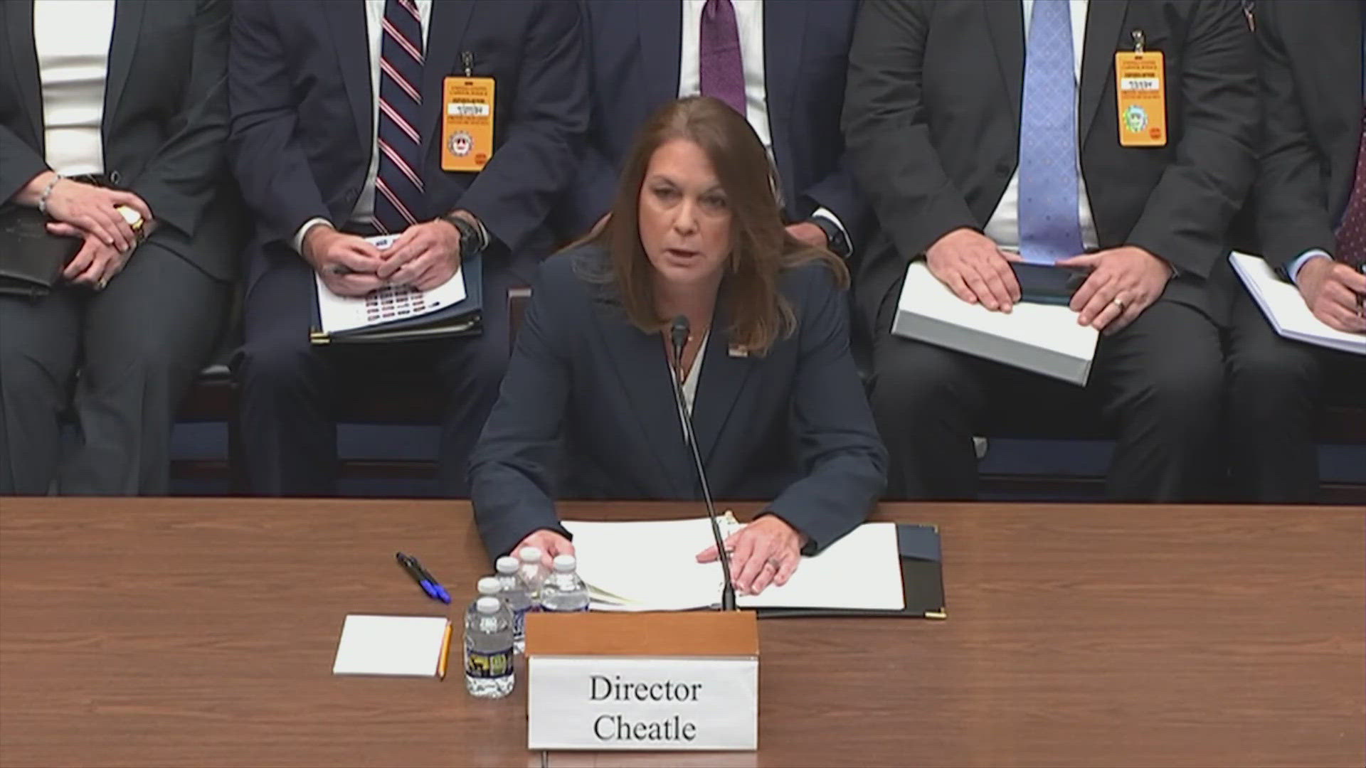 Secret Service Director Kimberly Cheatle is testifying before a congressional committee as calls mount for her to resign over security failures at the rally