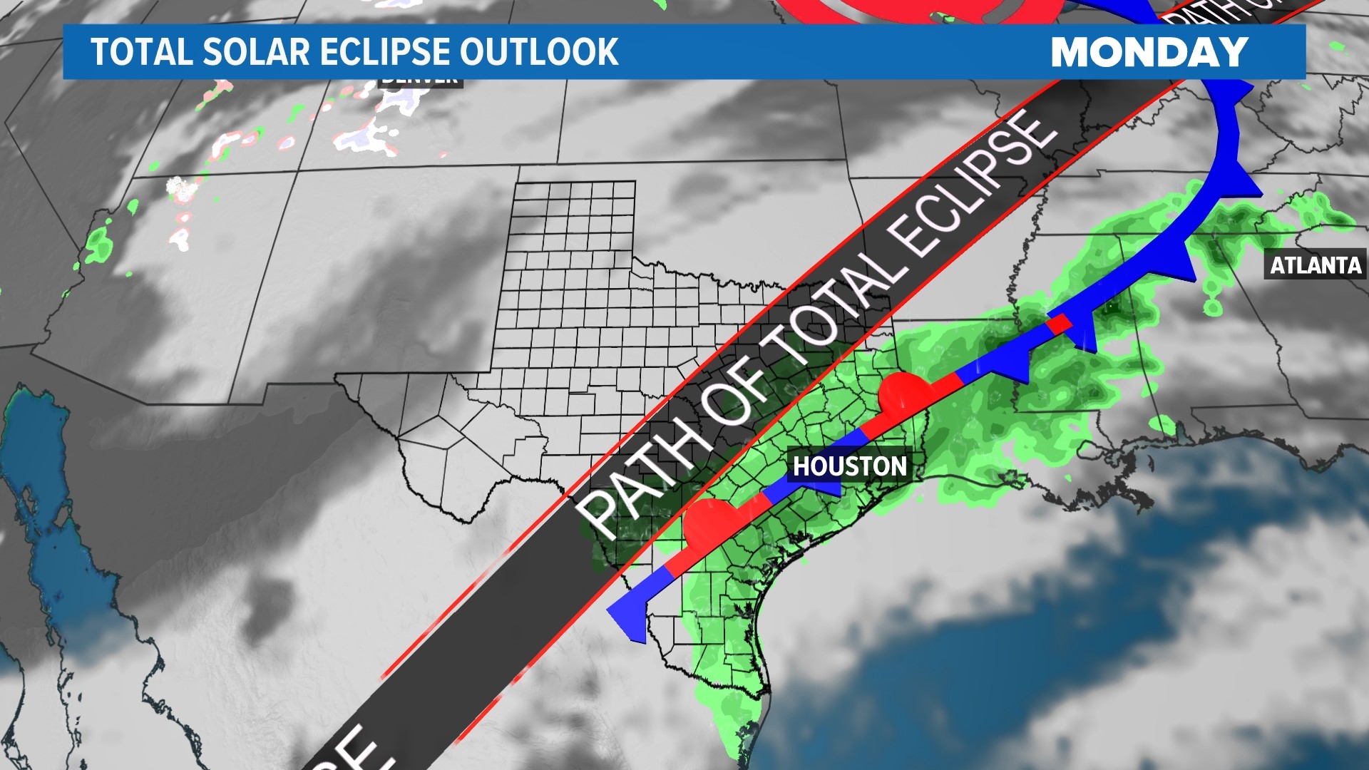 It's supposed to be cloudy in Texas on Monday, but that does't mean we won't notice many of the effects, according to Krizia Negron with NOAA.