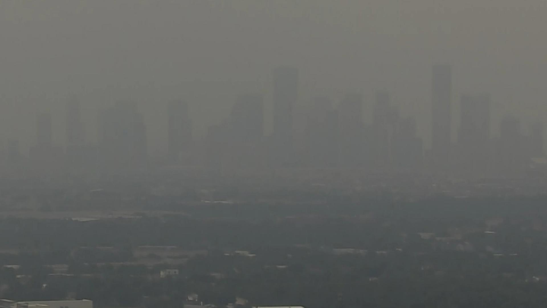 Why is it so hazy in Houston, Texas?