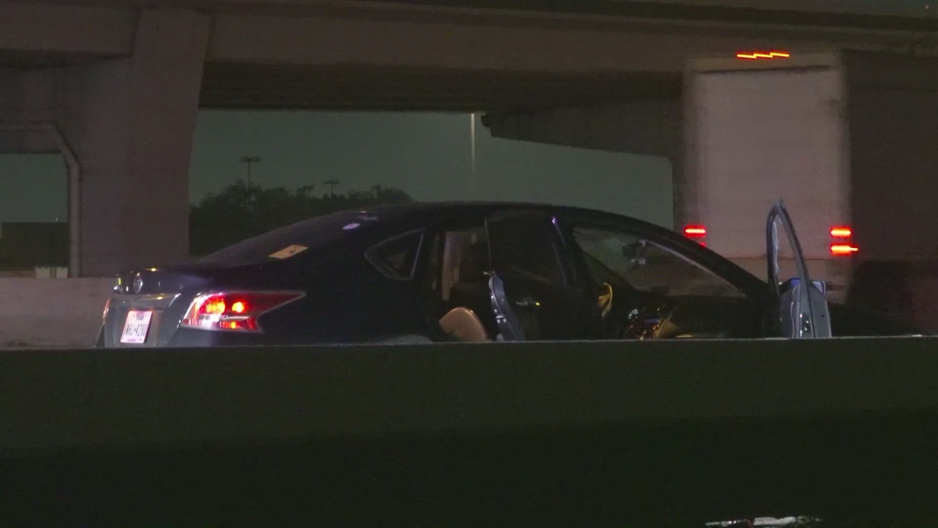 Two women were injured after someone opened fire on them while driving on the North Freeway early Saturday morning, according to the Houston Police Department.