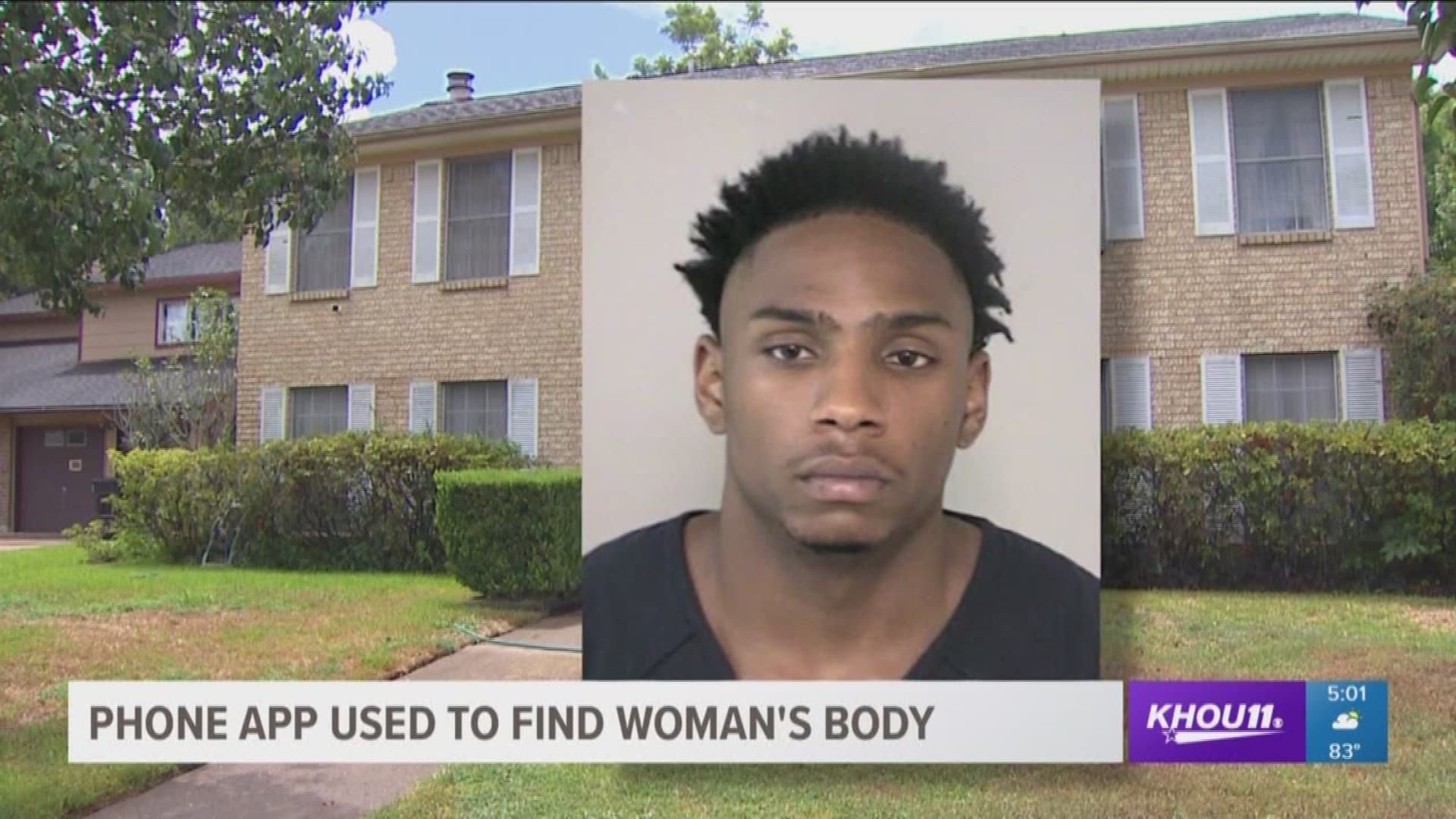 Missouri City Police say a woman was strangled by her boyfriend and her body was found in the trunk of her car after family members used a phone app to find the vehicle.